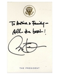 Barack Obama Autograph Note Signed as President -- Plus Medallion and White House Certificate